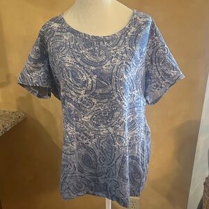 Style & Co. Blue Paisley Women's Blouse